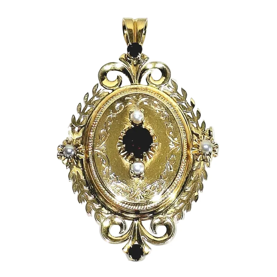 Broche Pendentif en or rose