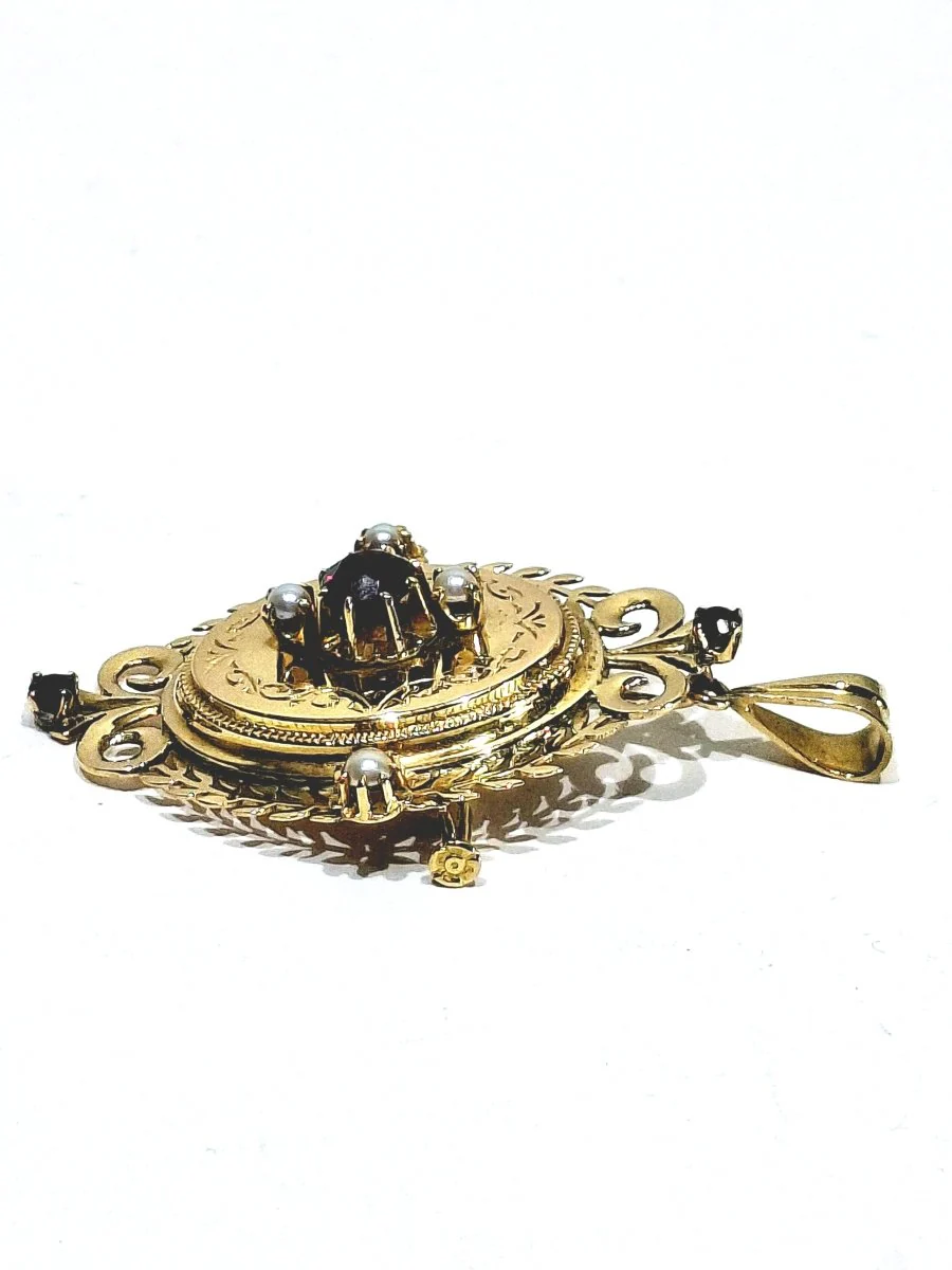 Broche Pendentif en or rose - Image 3