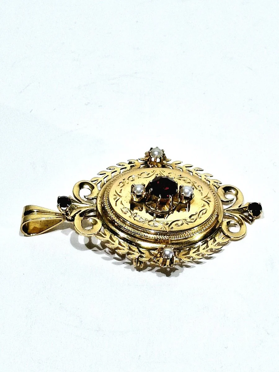 Broche Pendentif en or rose - Image 5