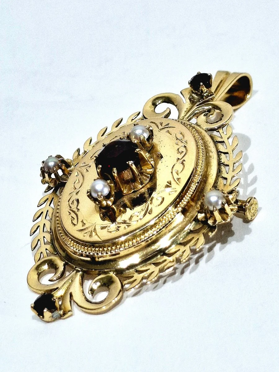 Broche Pendentif en or rose - Image 9