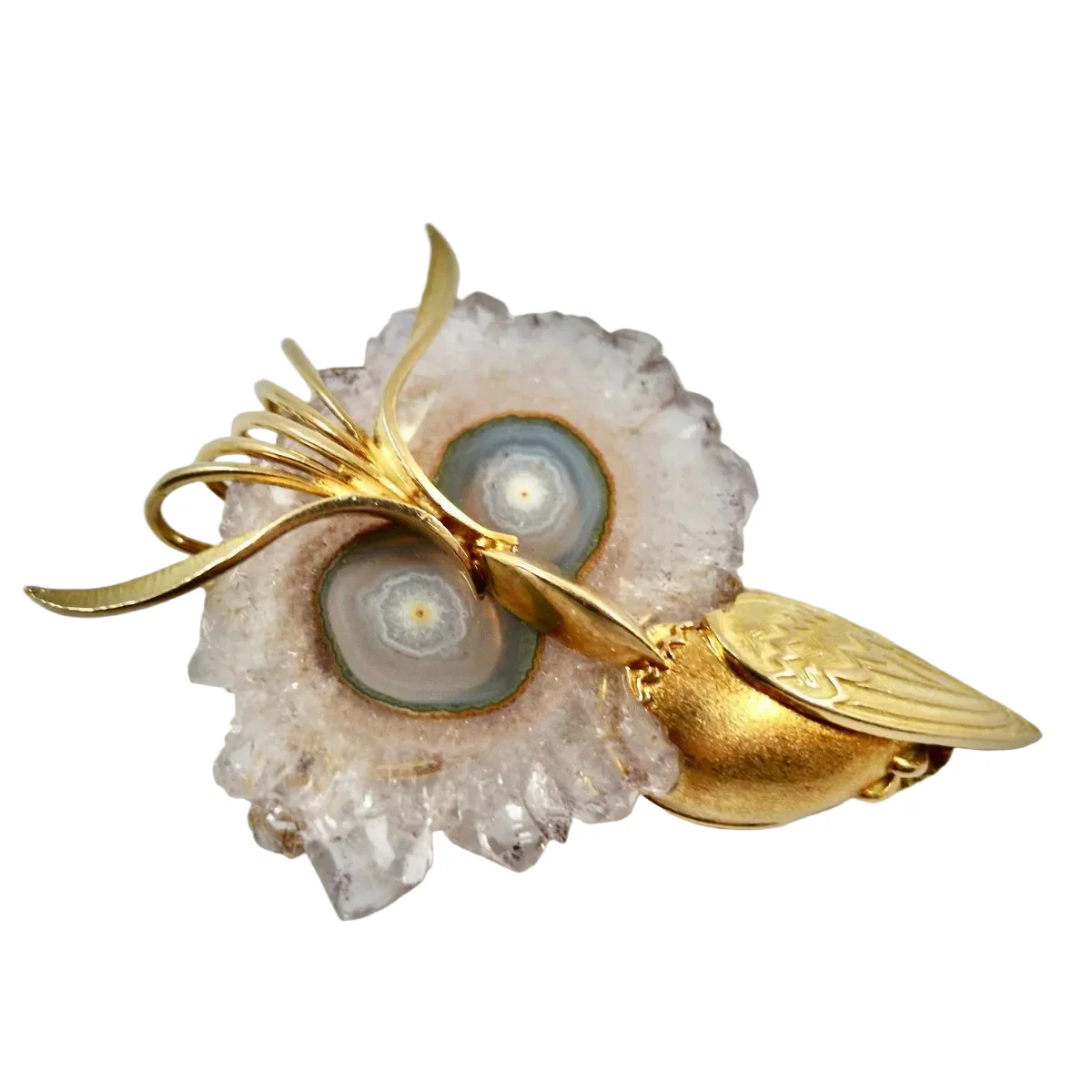 Broche/pendentif hiboux époque 1950/1960