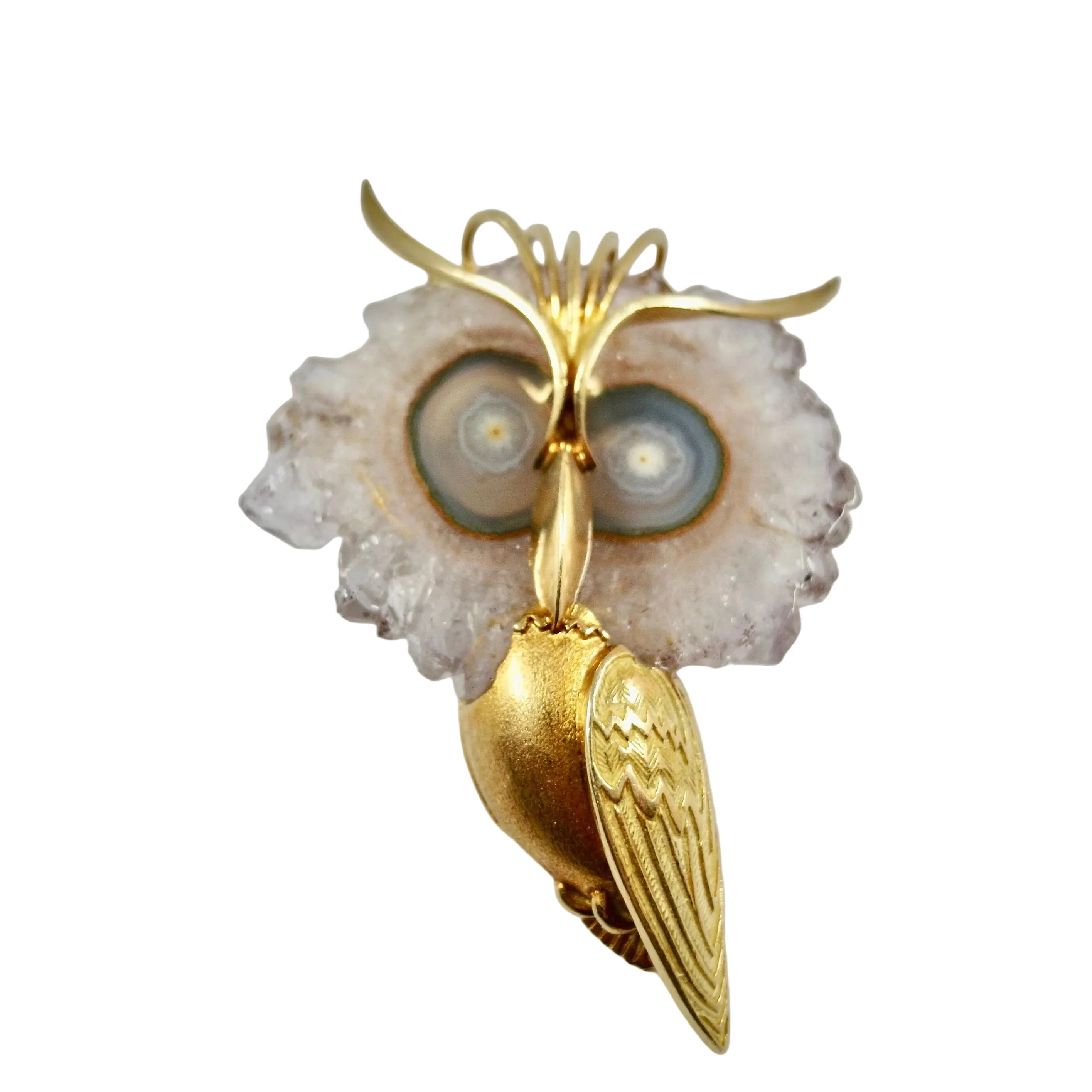 Broche/pendentif hiboux époque 1950/1960 - Image 2