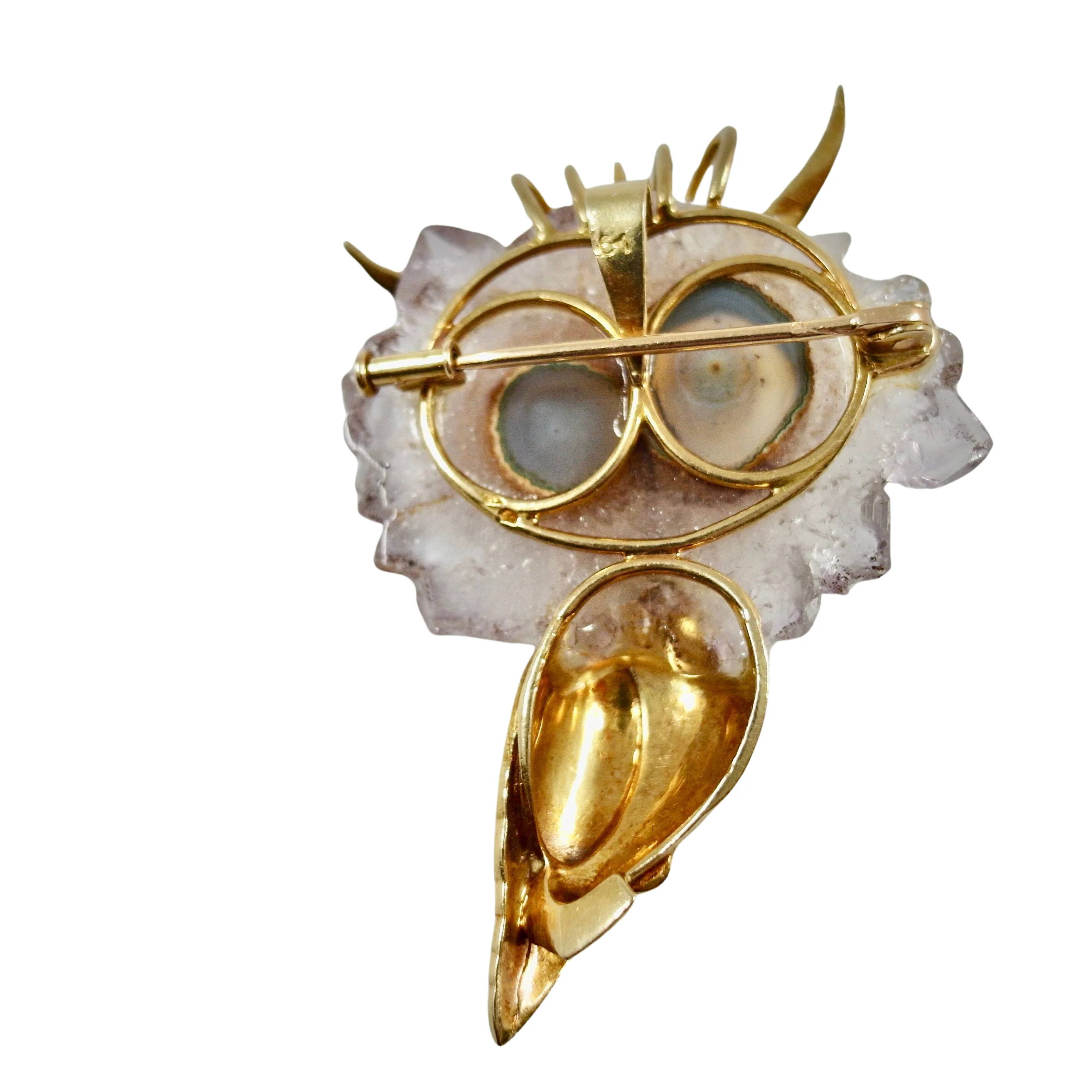 Broche/pendentif hiboux époque 1950/1960 - Image 7
