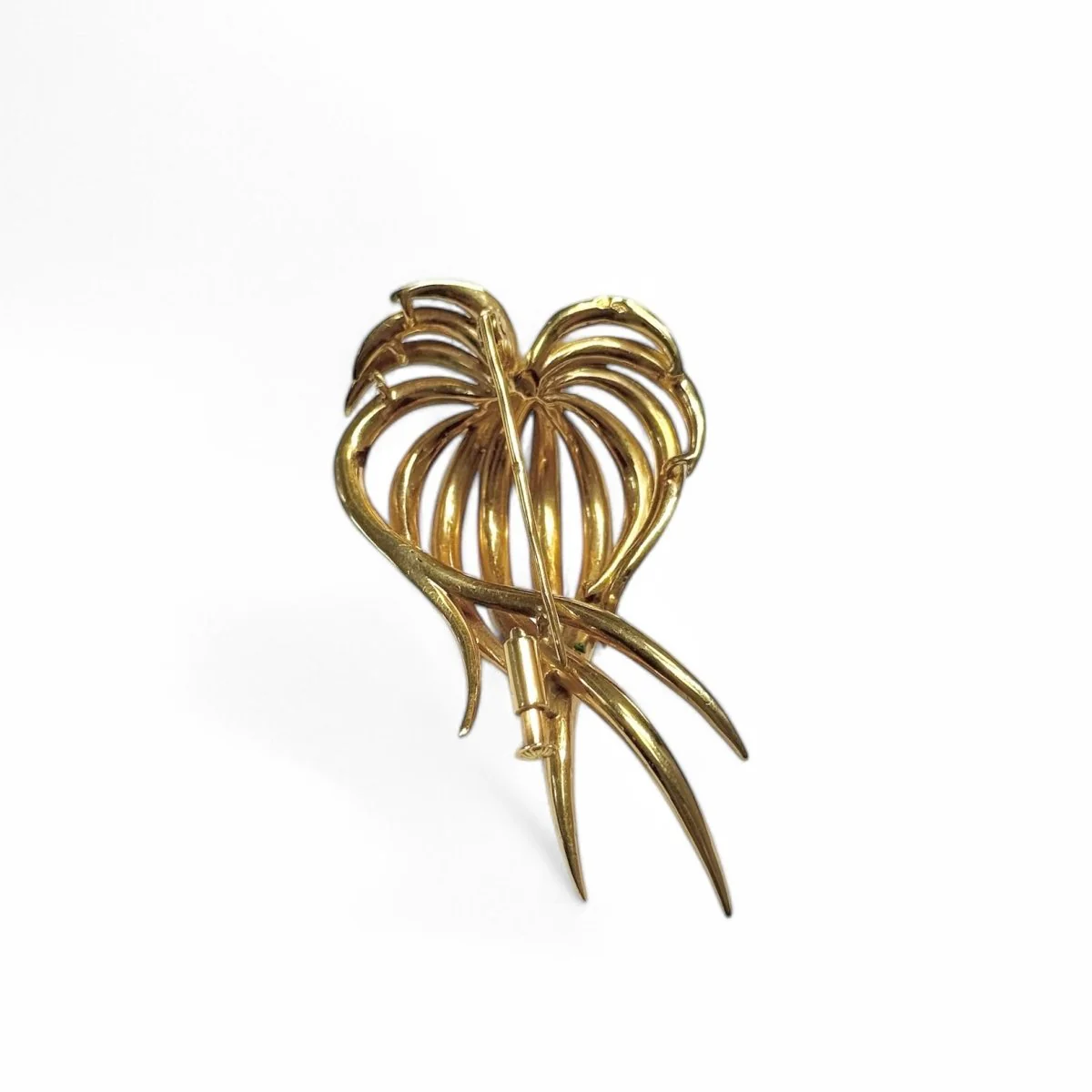 Broche posidonie en or jaune et perle - Image 6