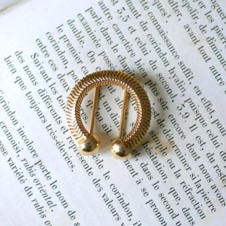 Broche MELLERIO en or jaune et rose - Image 4