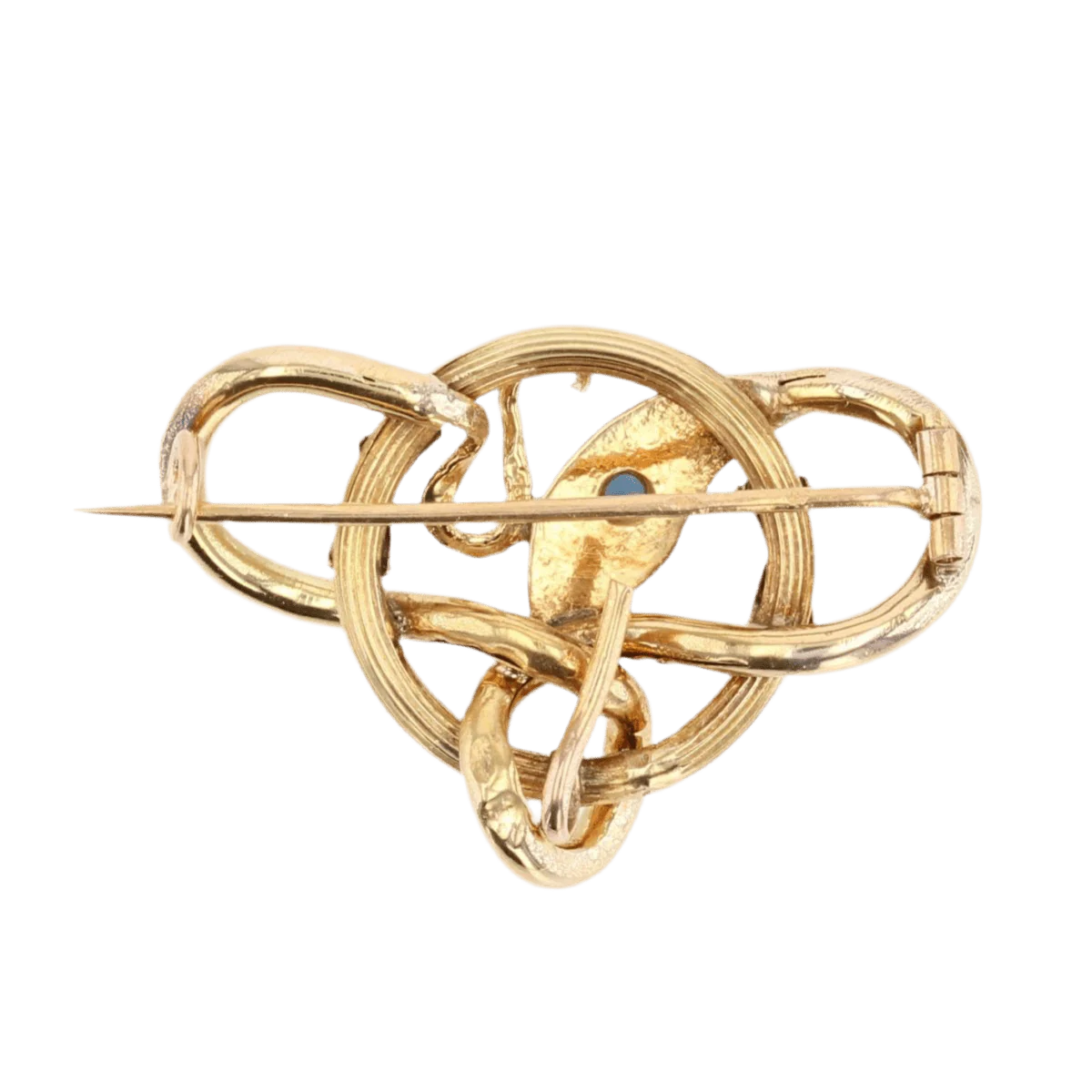Broche Épingle en or jaune et saphir - Image 4