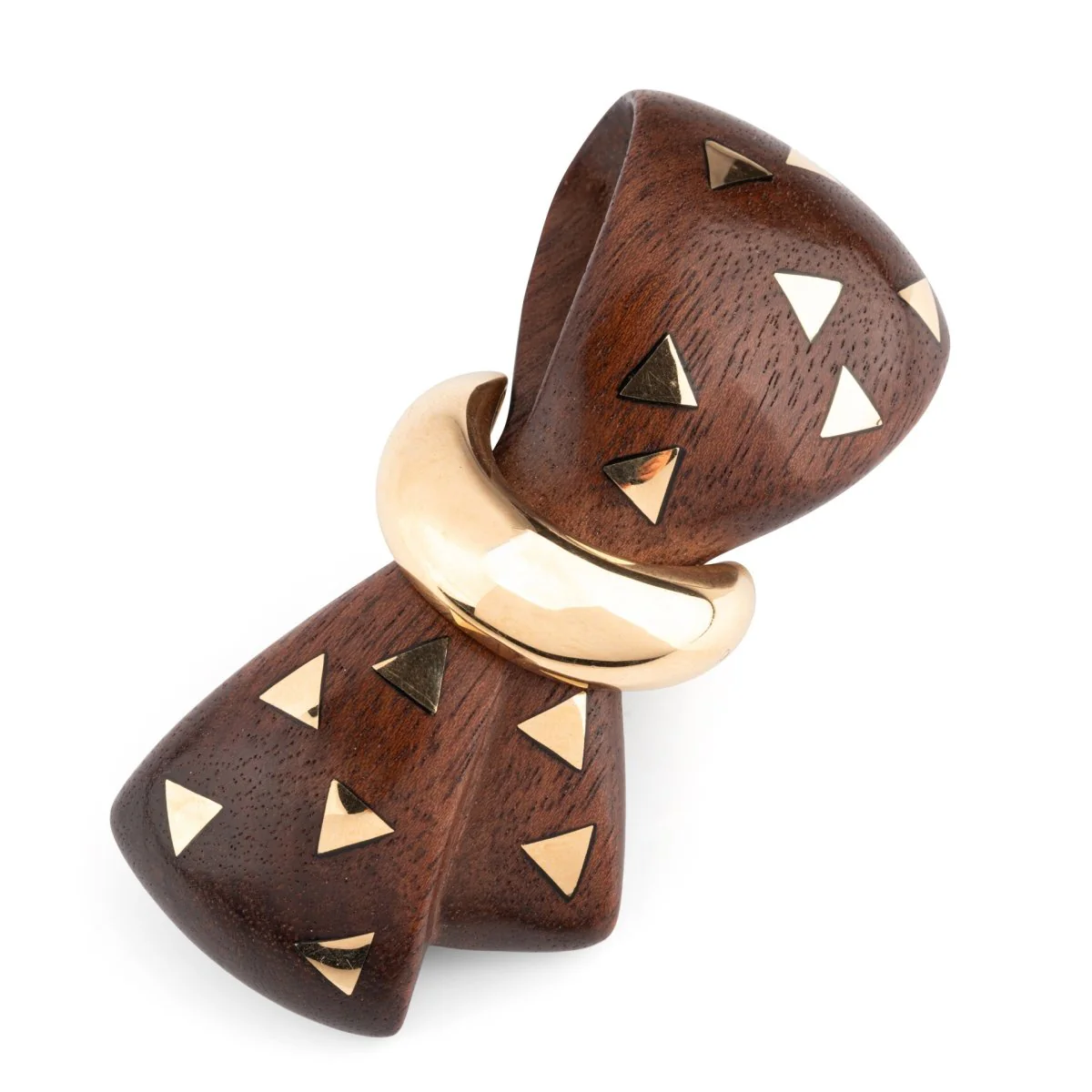 Broche VAN CLEEF & ARPELS en or jaune et bois d'amourette - Image 3