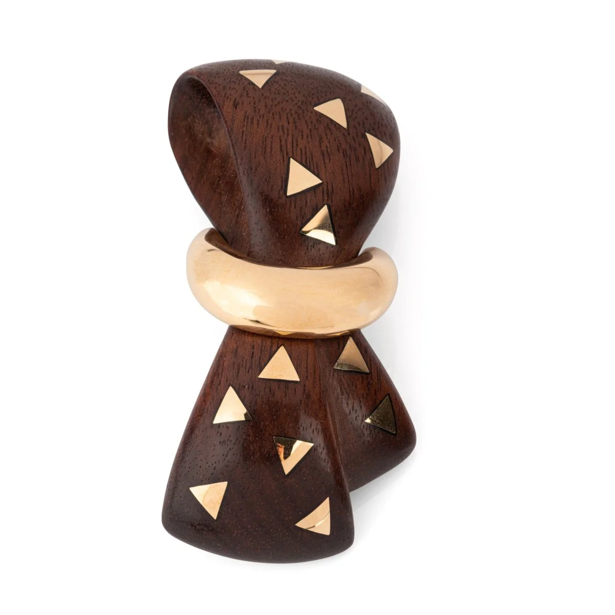 Broche VAN CLEEF & ARPELS en or jaune et bois d'amourette - Image 4