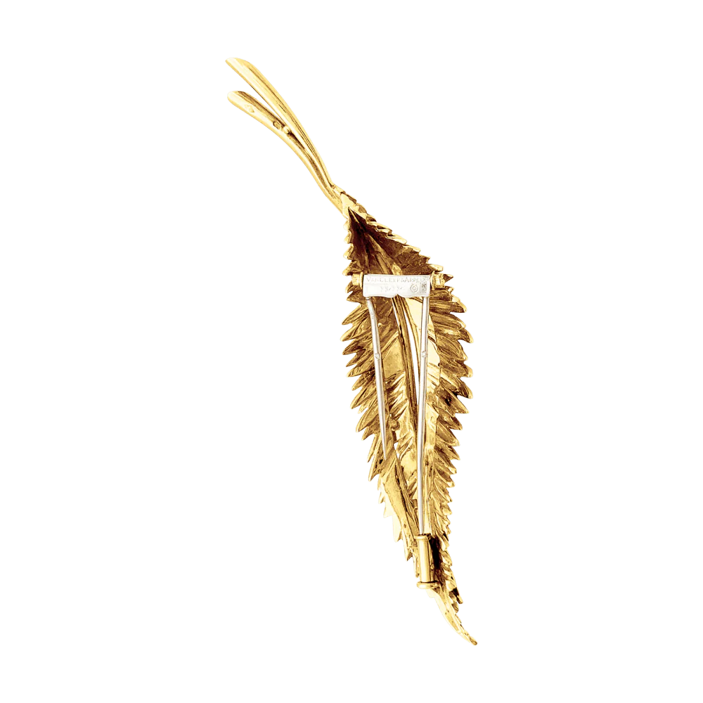 Broche Double Épingle VAN CLEEF & ARPELS en or jaune - Image 5