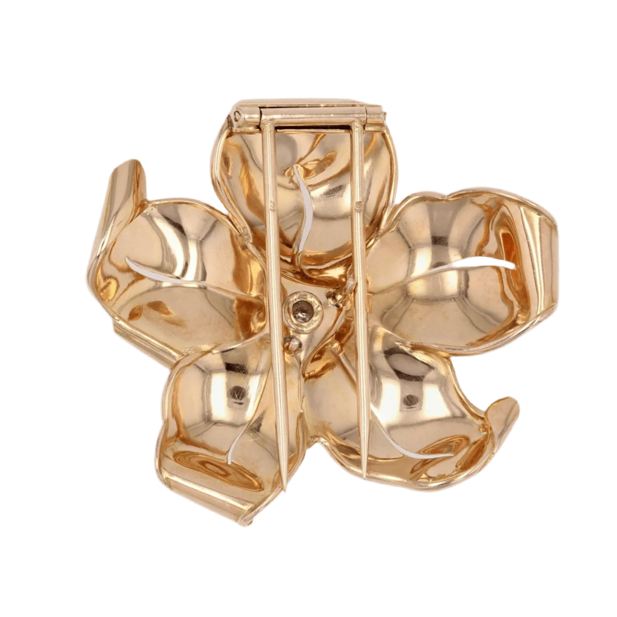 Broche Épingle en or rose, rubis et diamant - Image 5