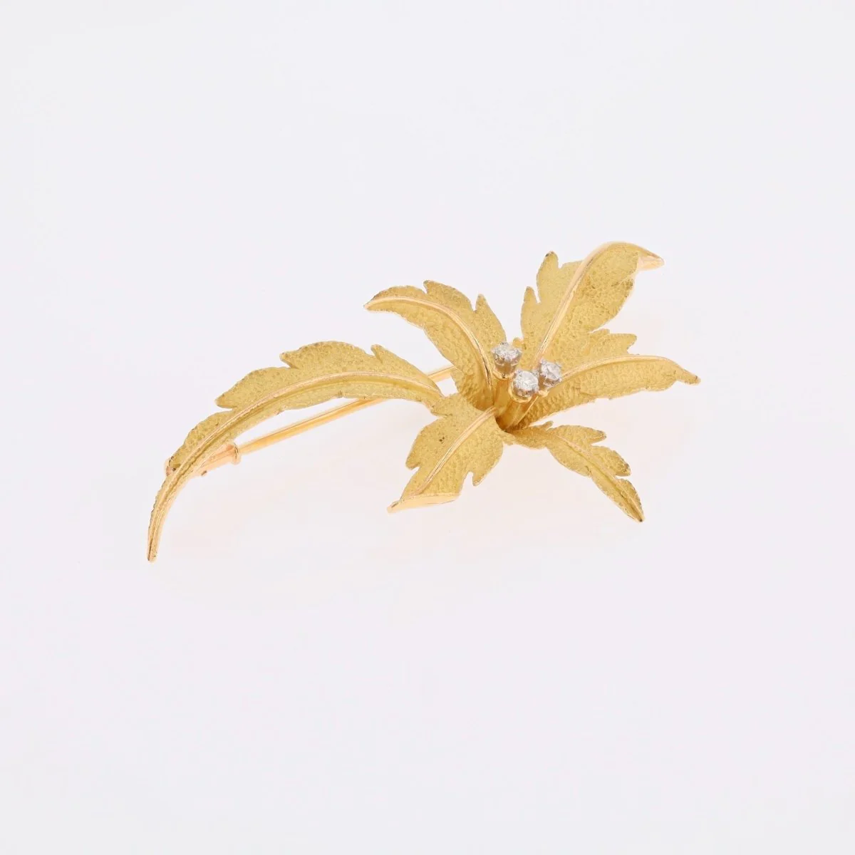 Broche vintage en or jaune et diamants - Image 5