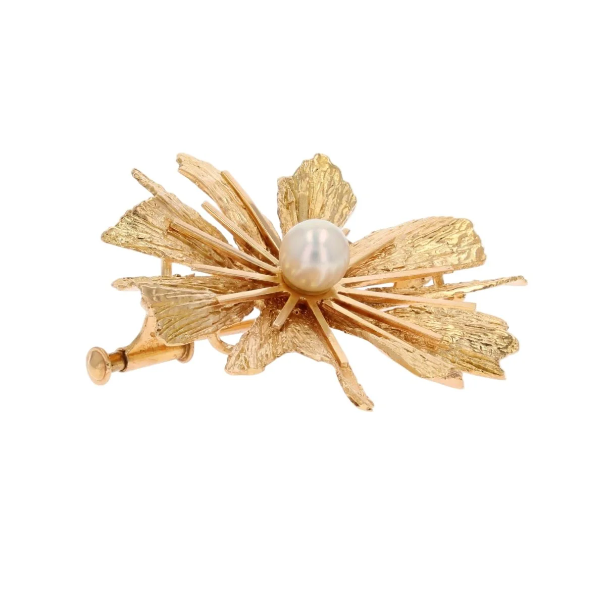 Broche Épingle en or jaune et perle - Image 3