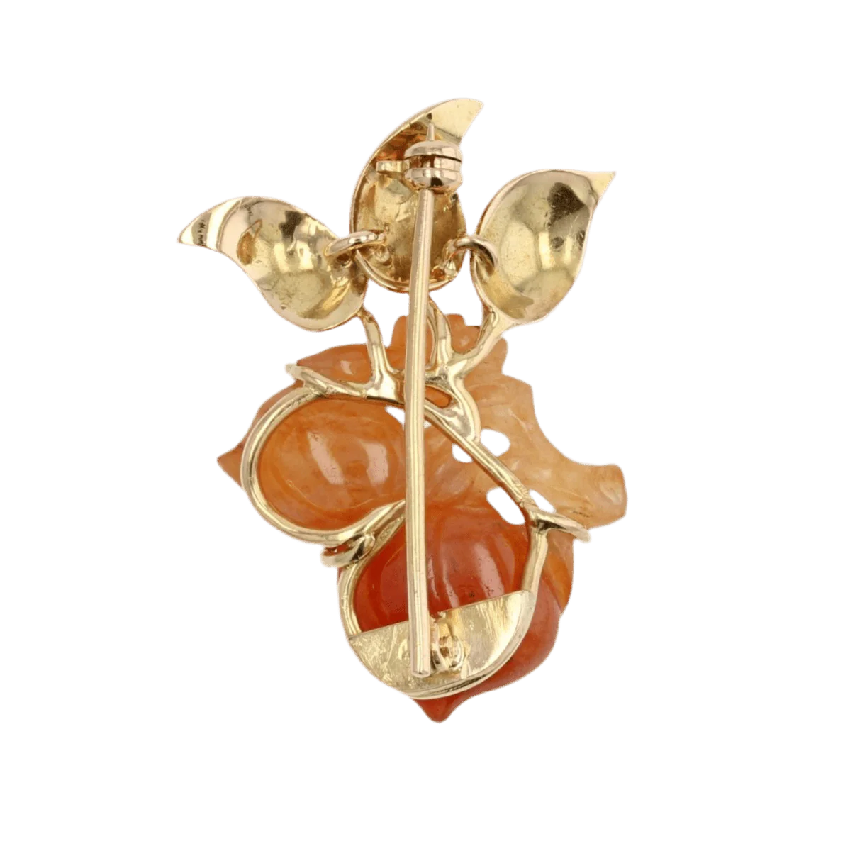 Broche Épingle en or jaune et jade - Image 3