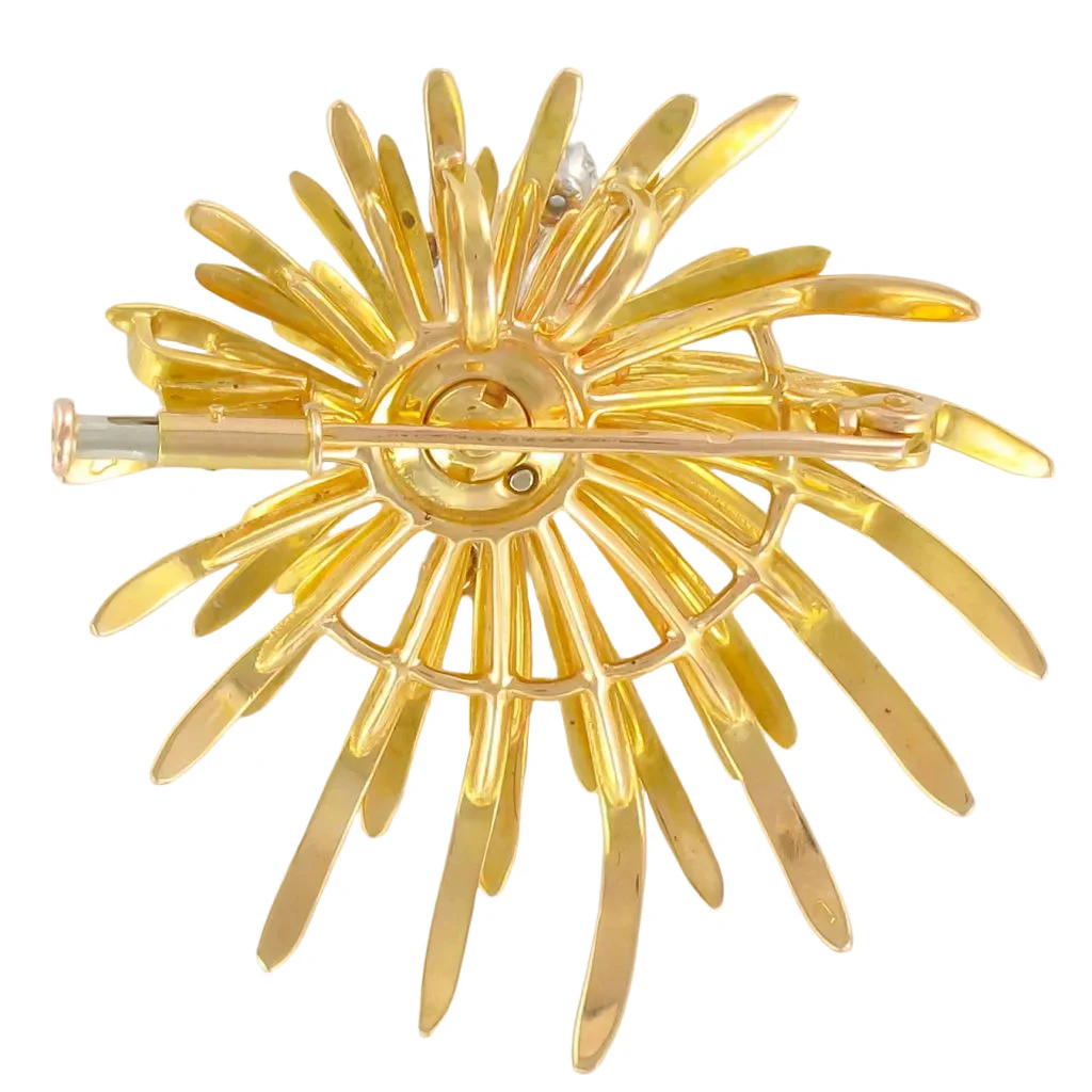 Broche Épingle en or jaune et diamants - Image 4