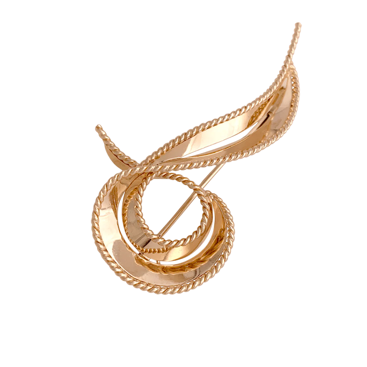 Broche Épingle "Volute" en or rose