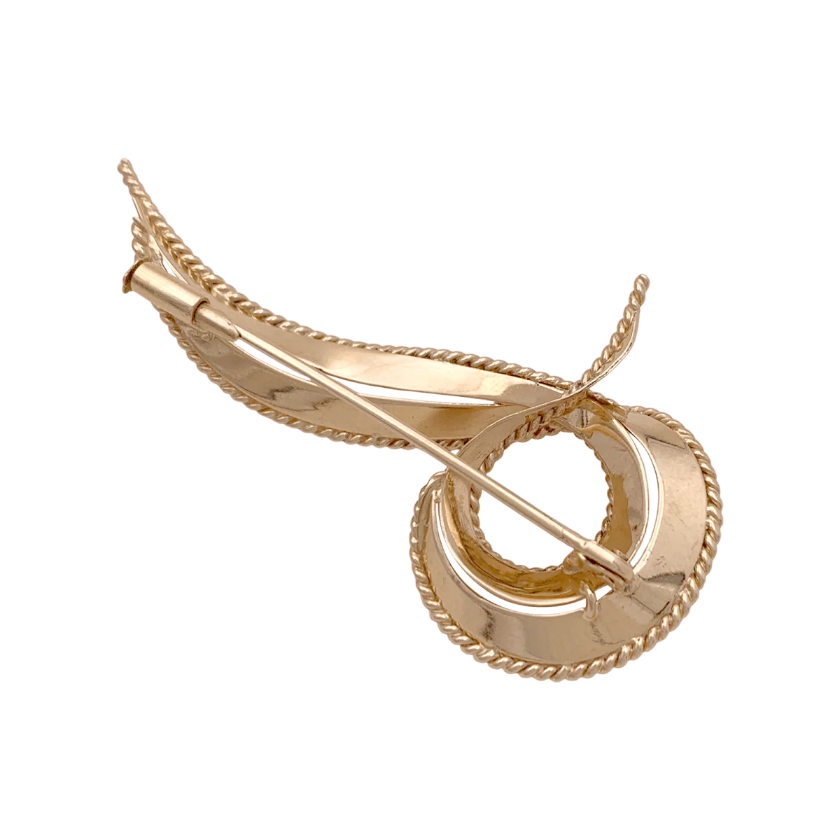 Broche Épingle "Volute" en or rose - Image 3