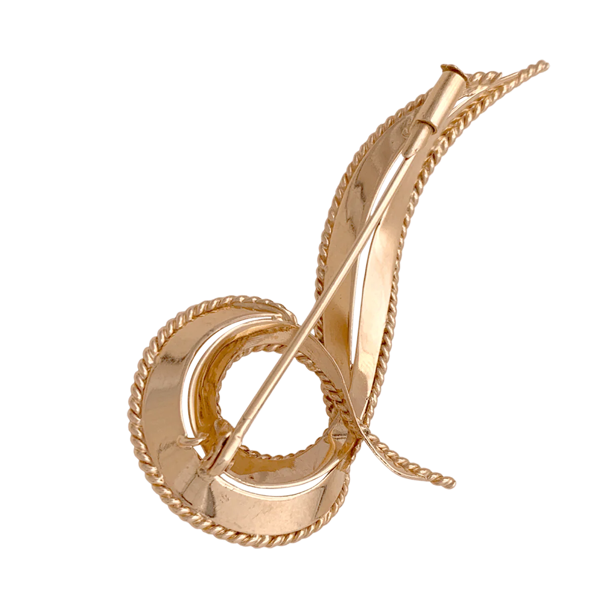 Broche Épingle "Volute" en or rose - Image 4