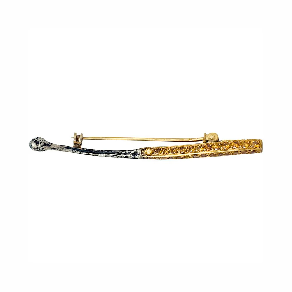 Broche Yuri Kuper, "Allumette", en or, argent et diamants - Image 4