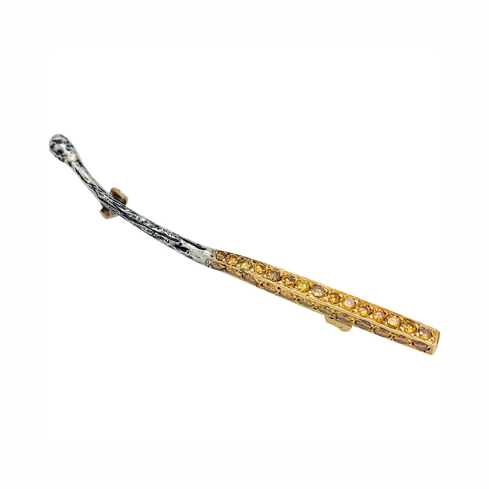 Broche Yuri Kuper, "Allumette", en or, argent et diamants - Image 5