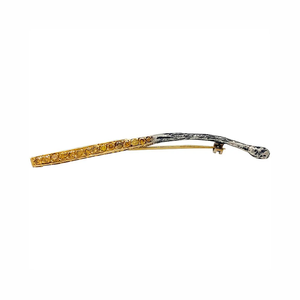 Broche Yuri Kuper, "Allumette", en or, argent et diamants - Image 6