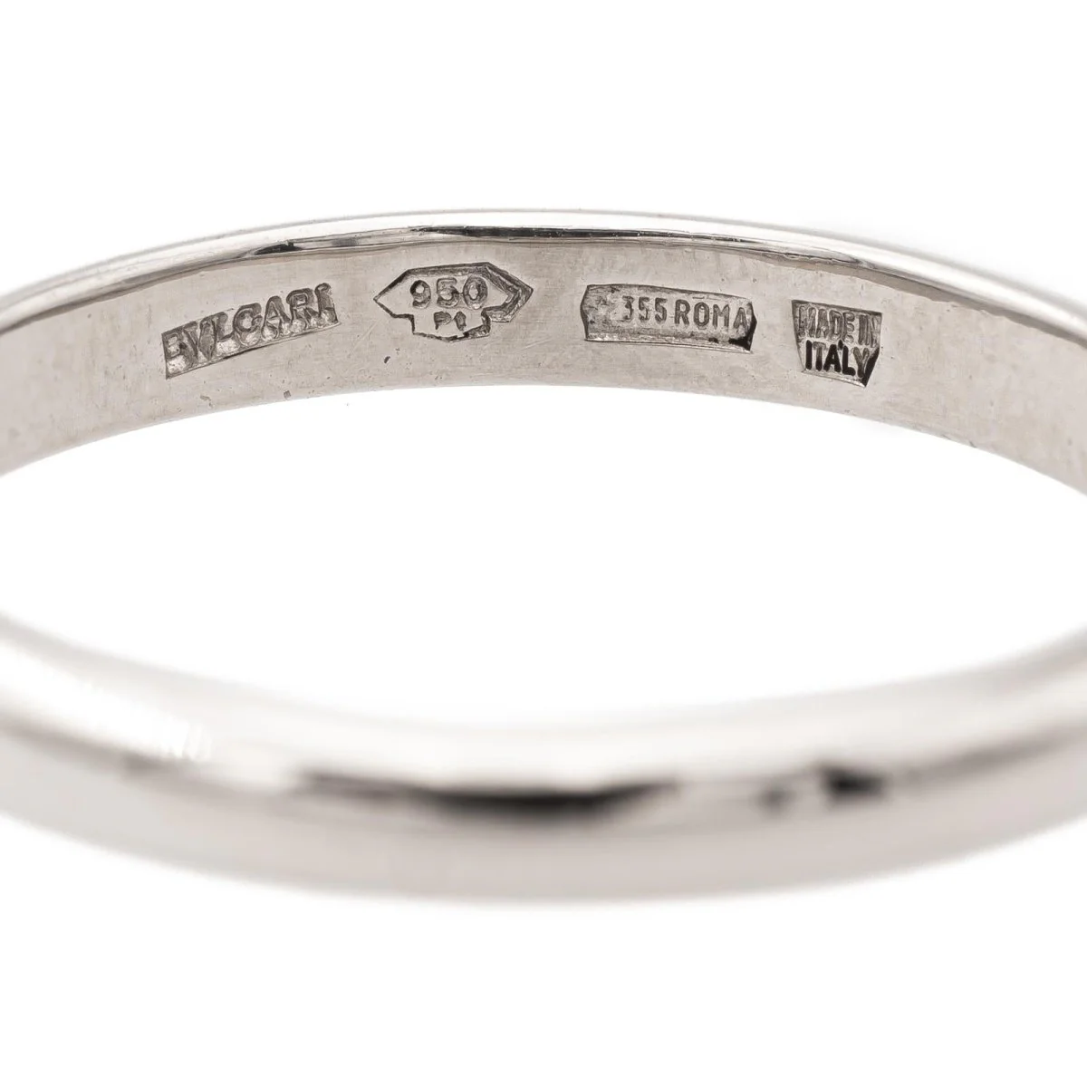Bague Alliance BULGARI "Fedi" en platine - Image 3