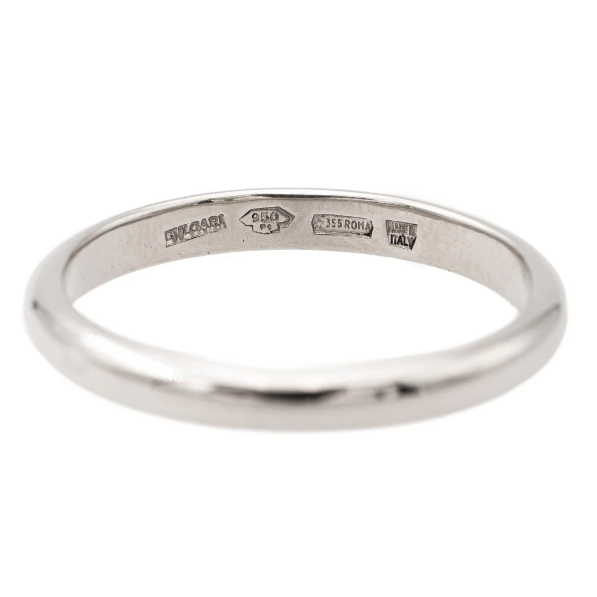 Bague Alliance BULGARI "Fedi" en platine - Image 6