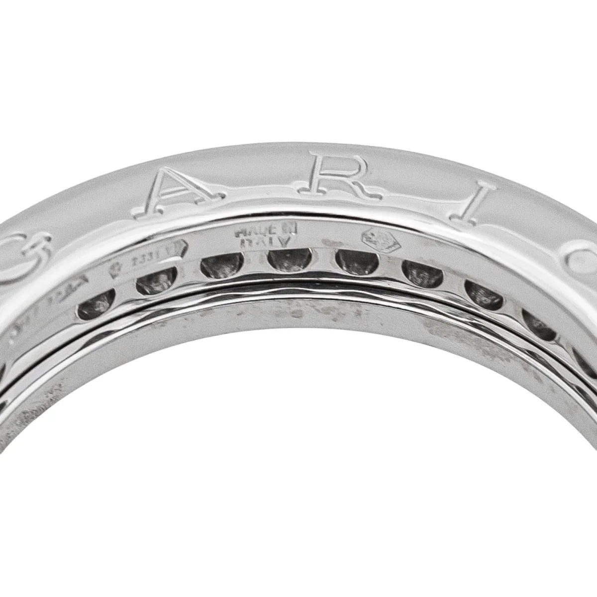 Bague Alliance BULGARI "B.zero1" en or blanc et diamants - Image 6