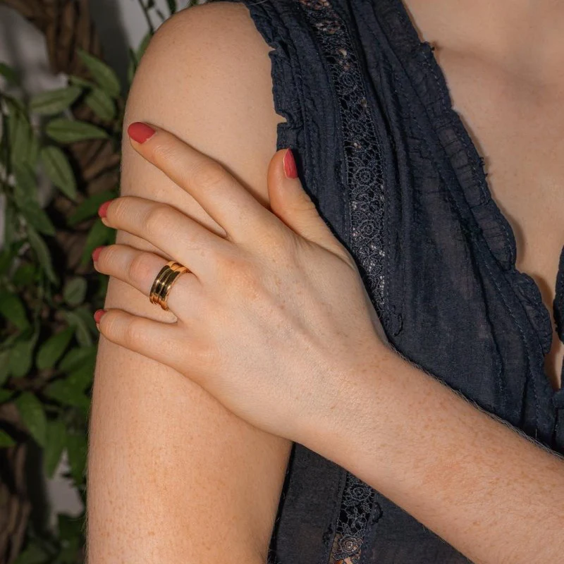 Bague Bandeau BULGARI "B.Zéro1" en or jaune - Image 2