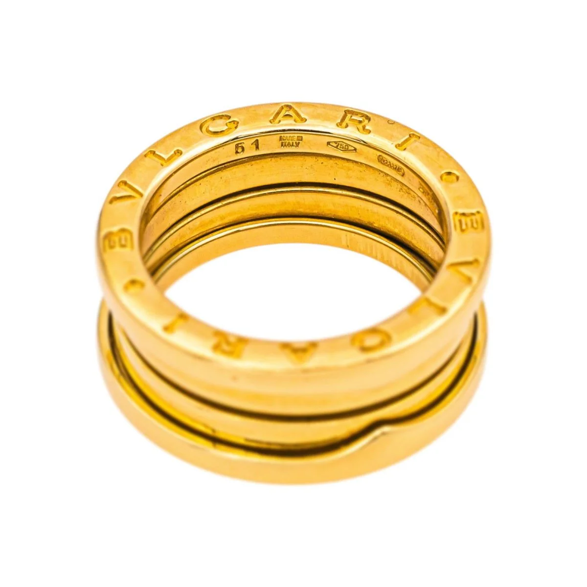 Bague Bandeau BULGARI "B.Zéro1" en or jaune - Image 4