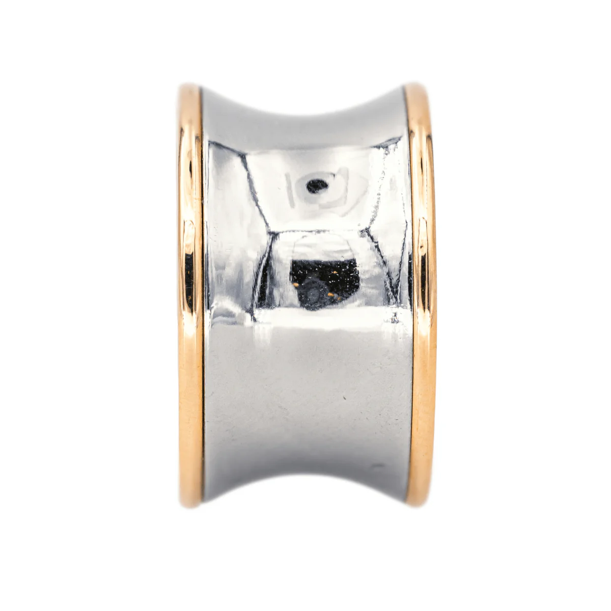 Bague Bandeau BULGARI "B.ZERO1" en or rose et acier - Image 4