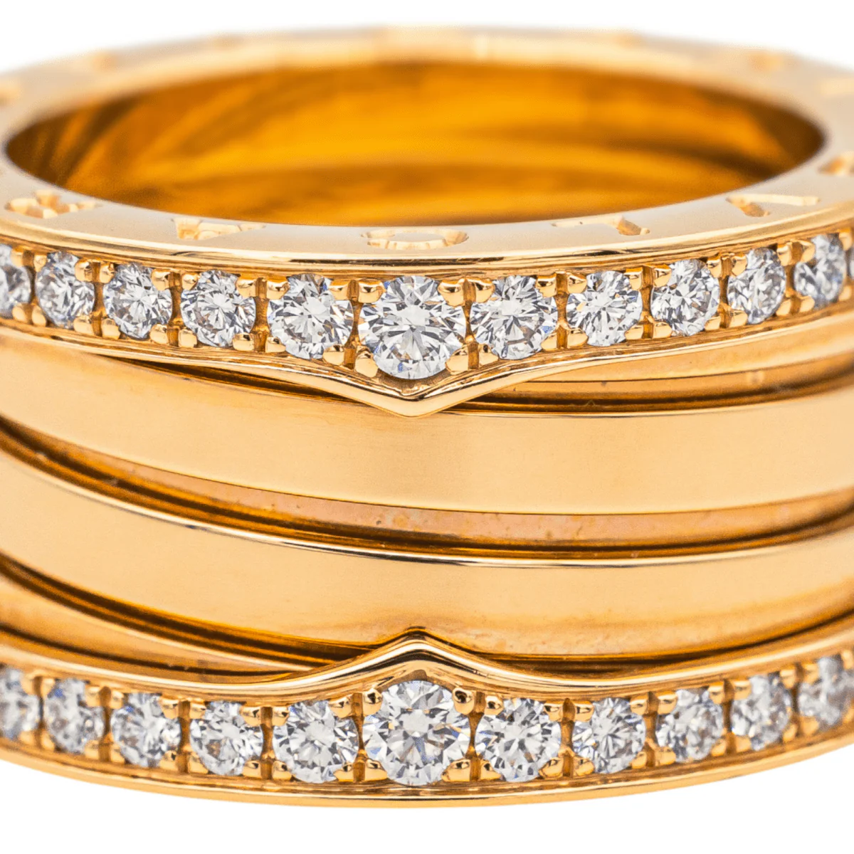 Bague BLUGARI "B.Zéro1" en or rose et diamants - Image 4