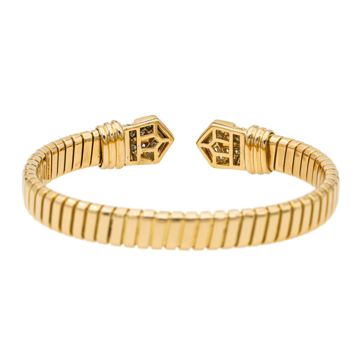 Bulgari Bracelet Maille tubogas  Or jaune Diamant - Image 3