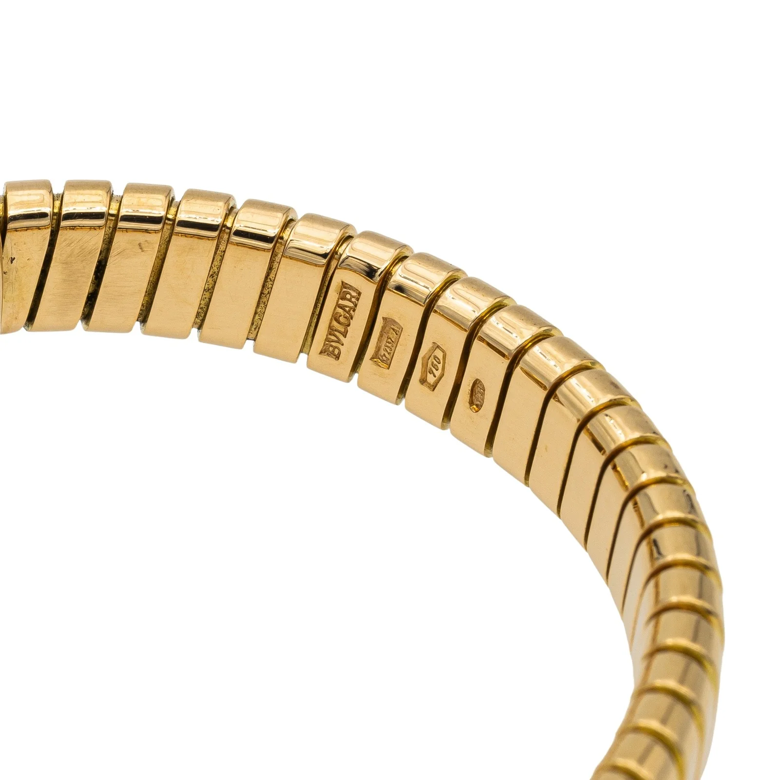 Bracelet Bulgari maille Tubogas , Or jaune et Diamants - Image 5
