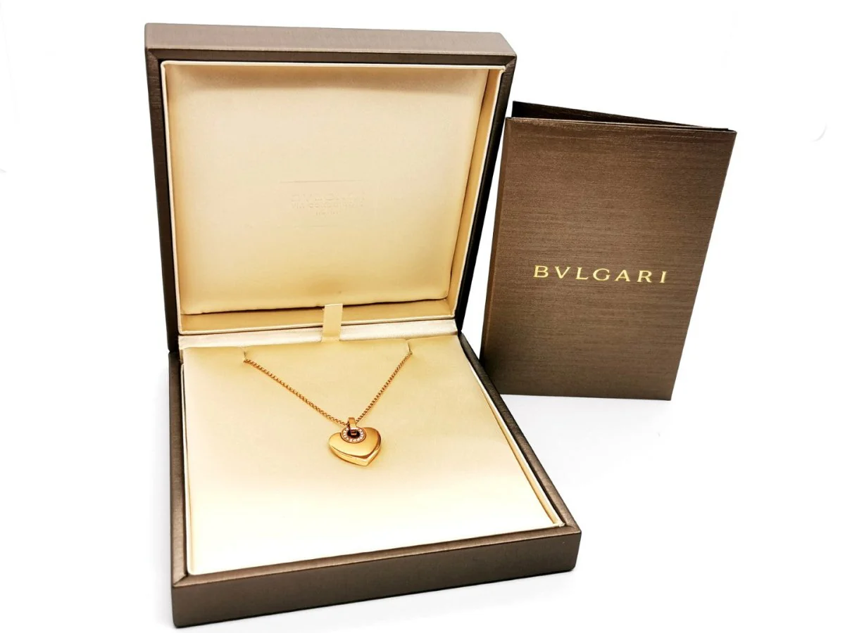 Bulgari Collier Coeur Cuore Or rose Diamant - Image 12