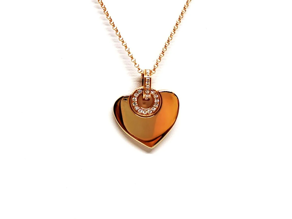 Bulgari Collier Coeur Cuore Or rose Diamant - Image 9