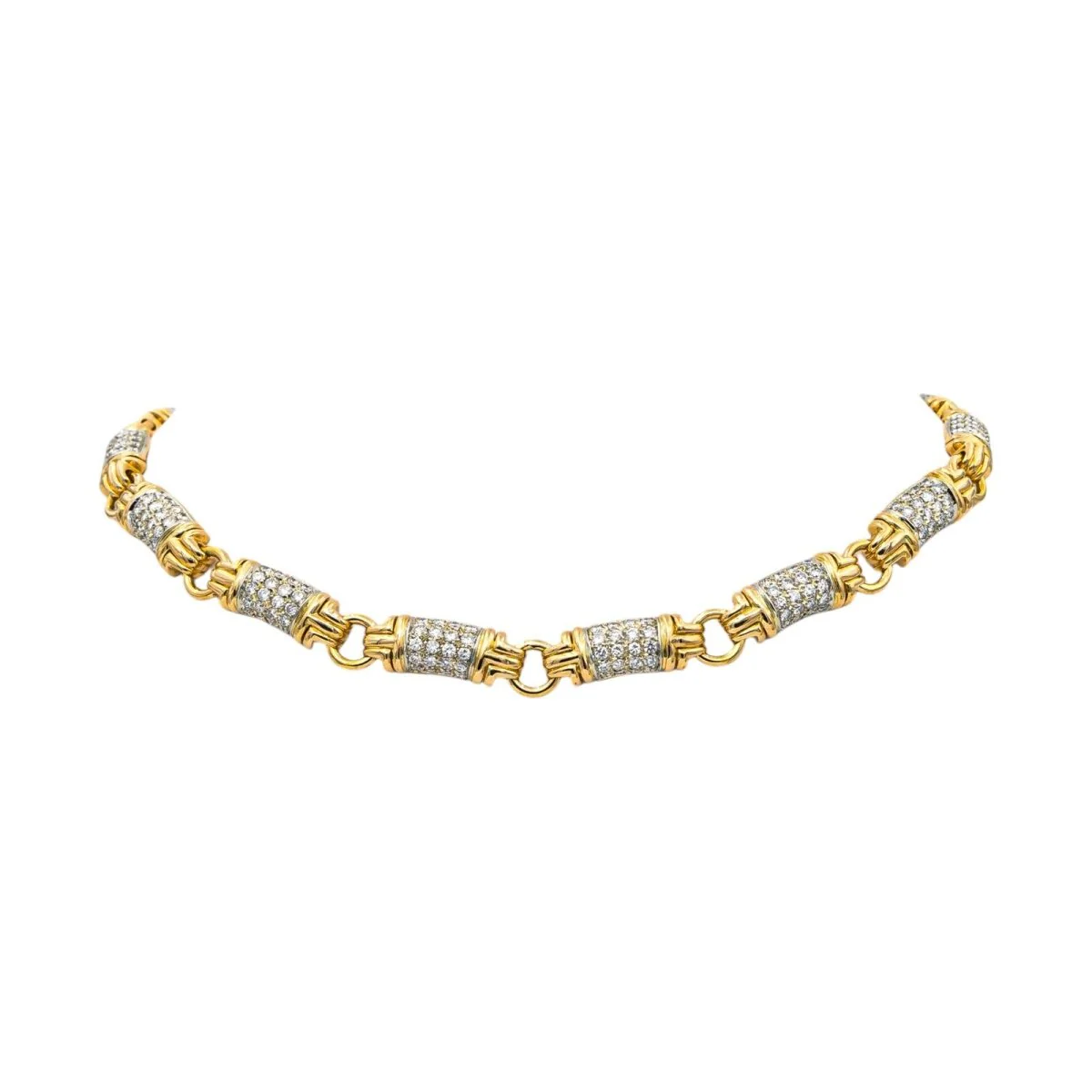 Collier Maille BULGARI "Parentesi" en or jaune et diamants