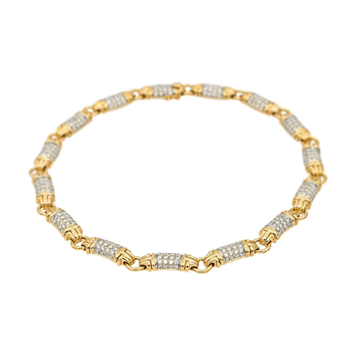 Collier Maille BULGARI "Parentesi" en or jaune et diamants - Image 3