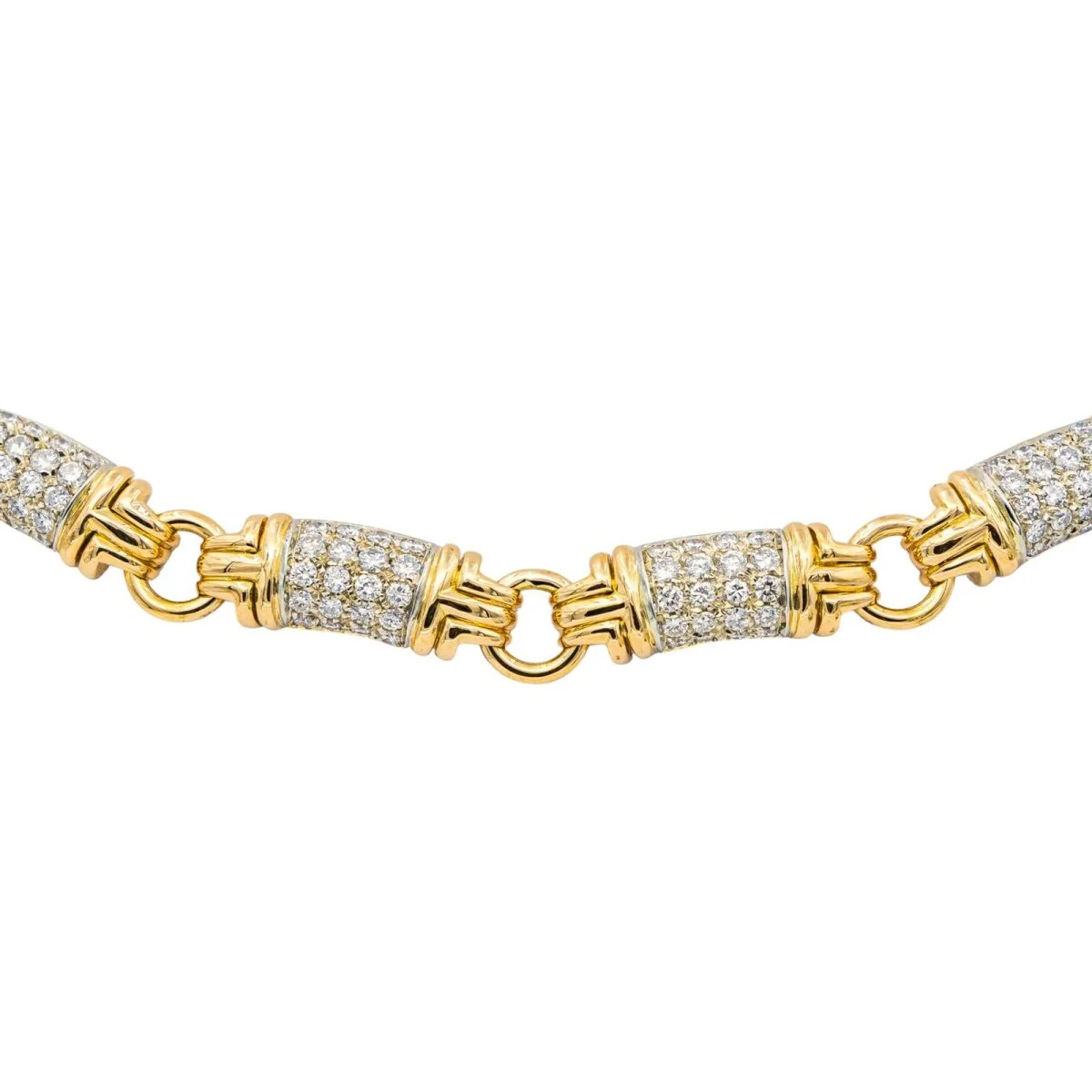 Collier Maille BULGARI "Parentesi" en or jaune et diamants - Image 5