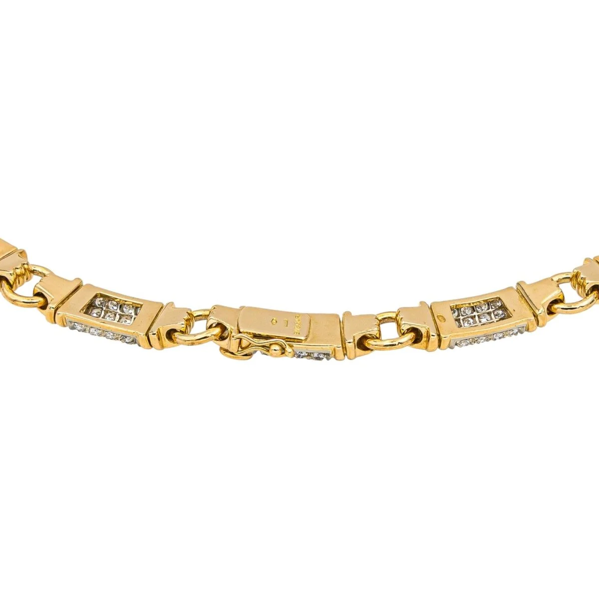 Collier Maille BULGARI "Parentesi" en or jaune et diamants - Image 7