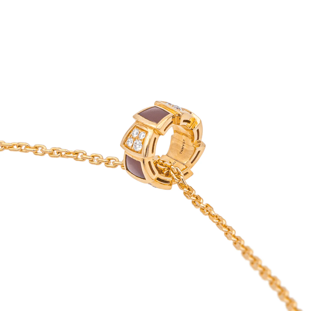 Collier BULGARI "Vipère" en or rose, cornaline et diamants - Image 7
