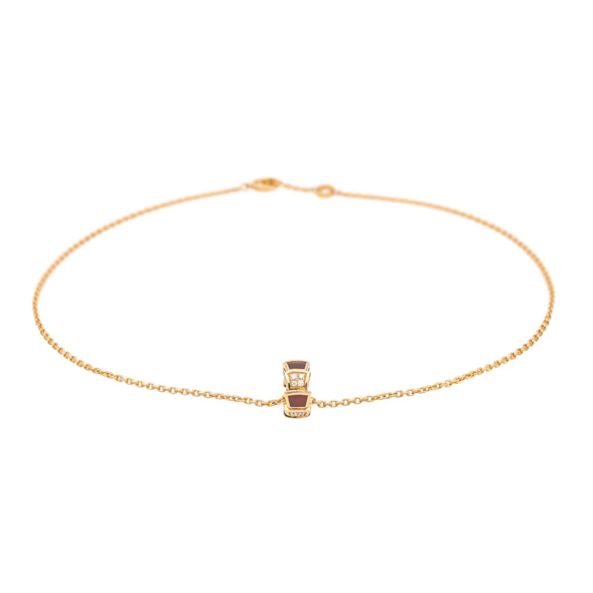 Collier BULGARI "Vipère" en or rose, cornaline et diamants - Image 8