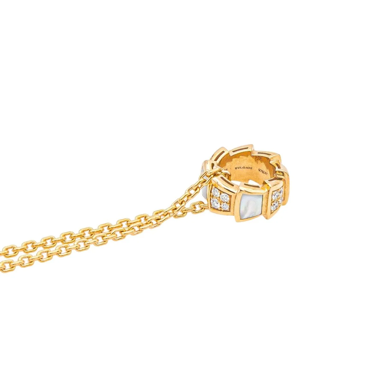 Collier BULGARI "Vipère" en or rose, nacre et diamants - Image 6