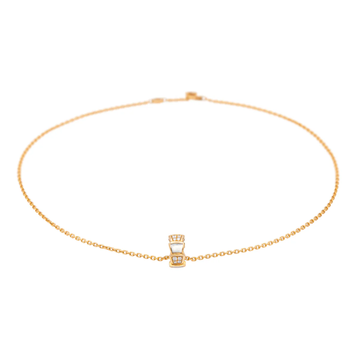 Collier BULGARI "Vipère" en or rose, nacre et diamants - Image 7