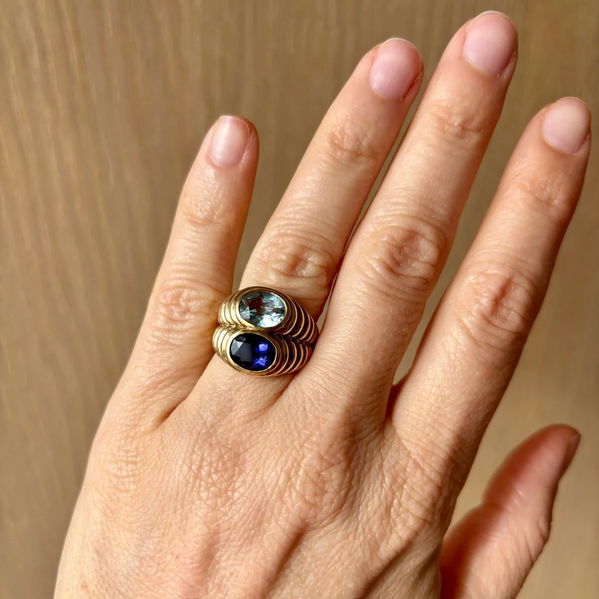 Bague BULGARI "Doppio Baccellato" en or jaune - Image 2