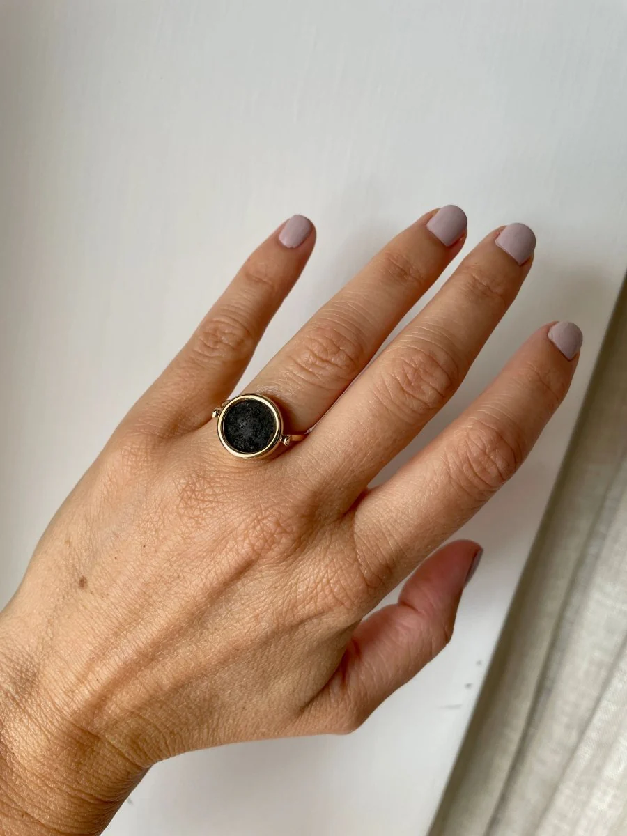 Bulgari Ancient Coin Gold Flip Ring - Image 12