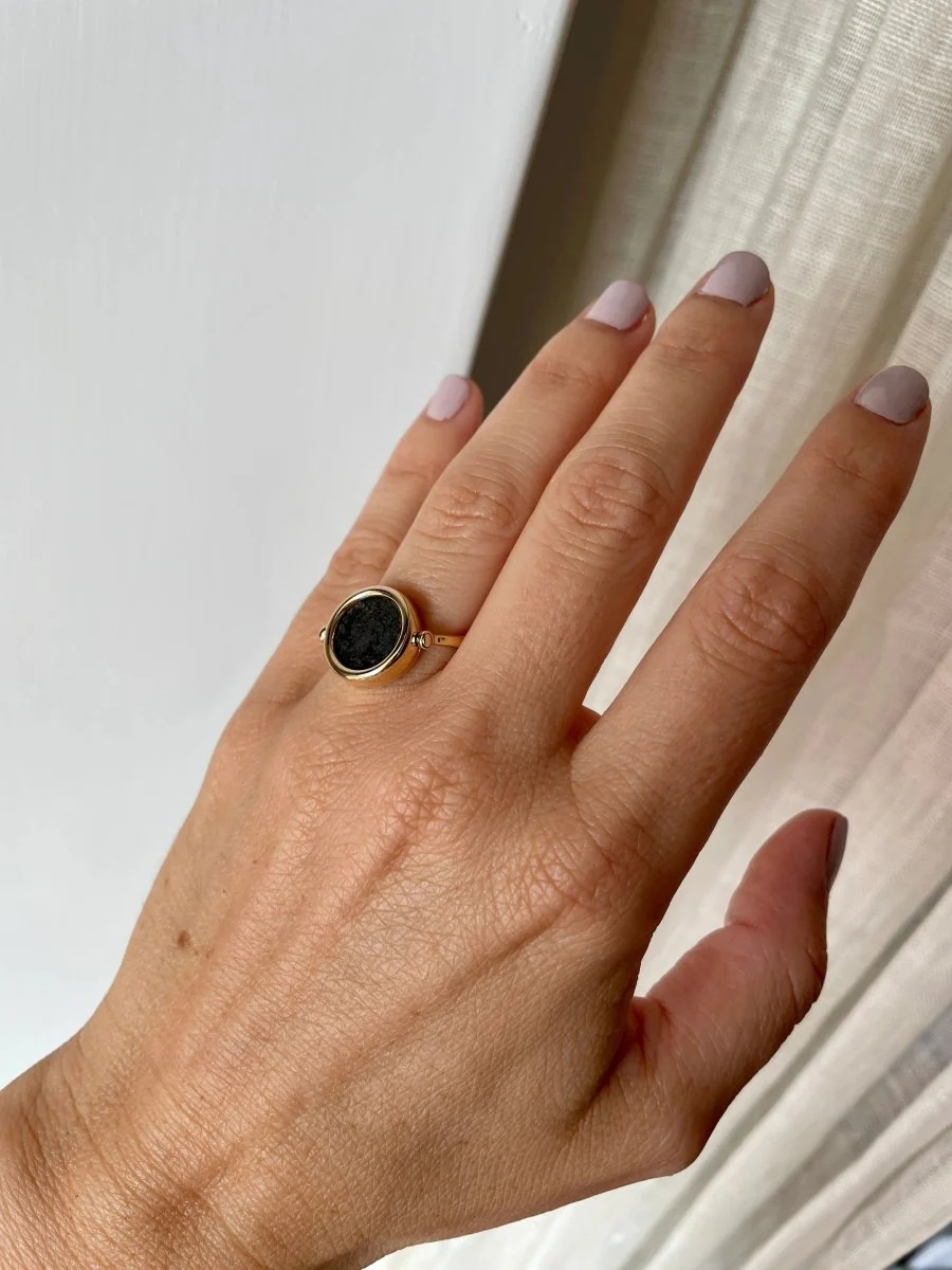 Bulgari Ancient Coin Gold Flip Ring - Image 14