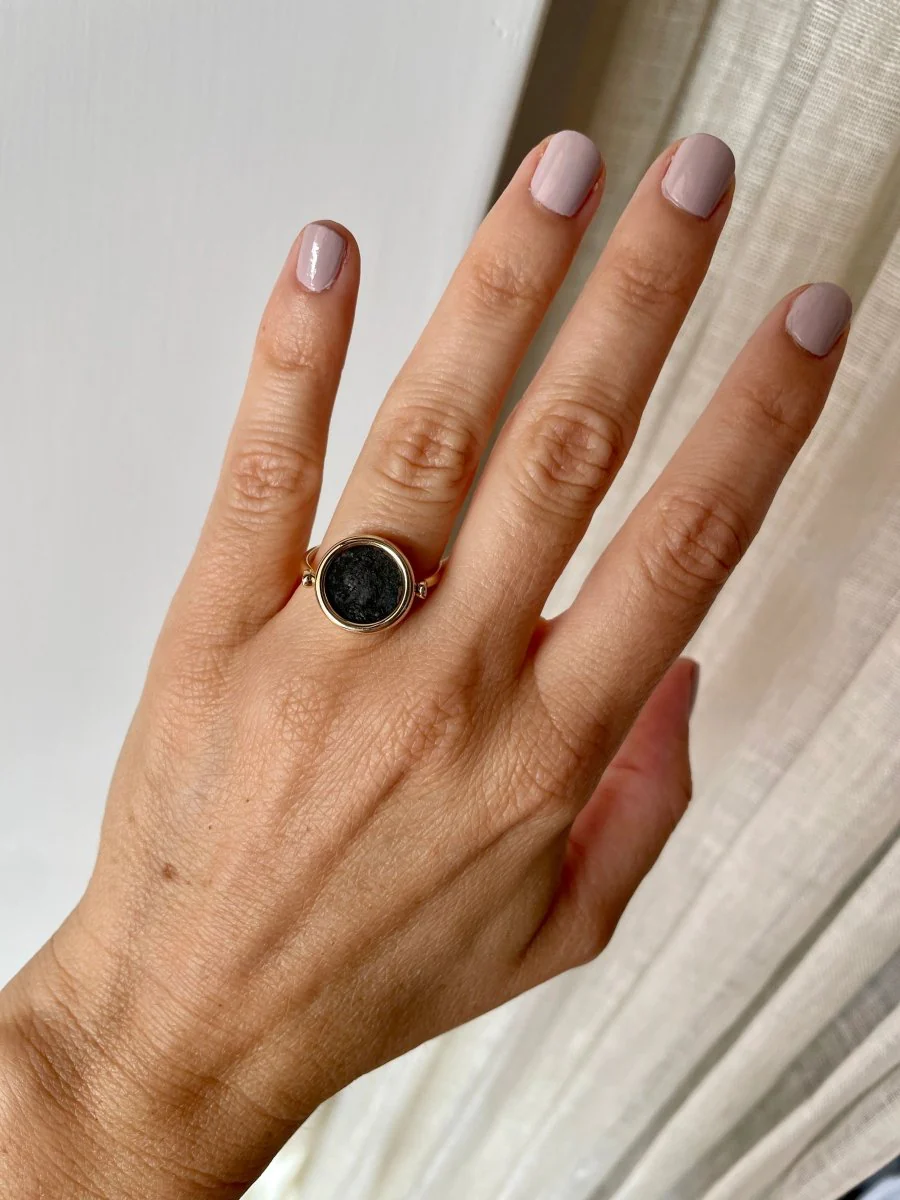 Bulgari Ancient Coin Gold Flip Ring - Image 15