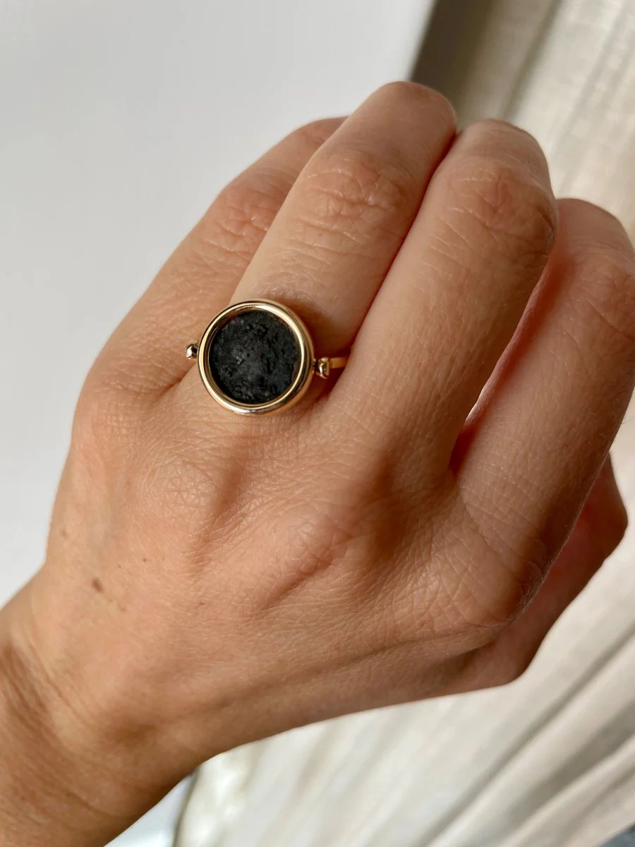 Bulgari Ancient Coin Gold Flip Ring - Image 16