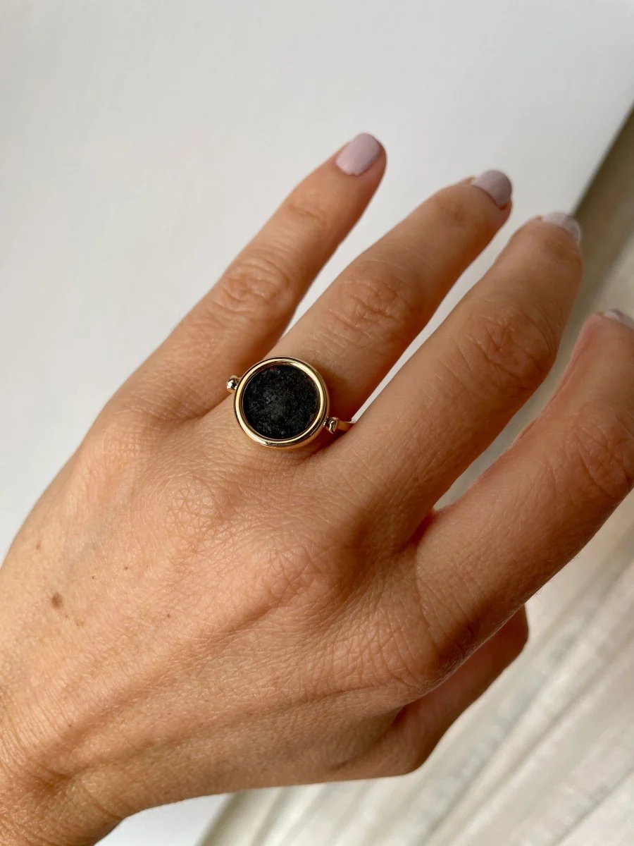 Bulgari Ancient Coin Gold Flip Ring - Image 17