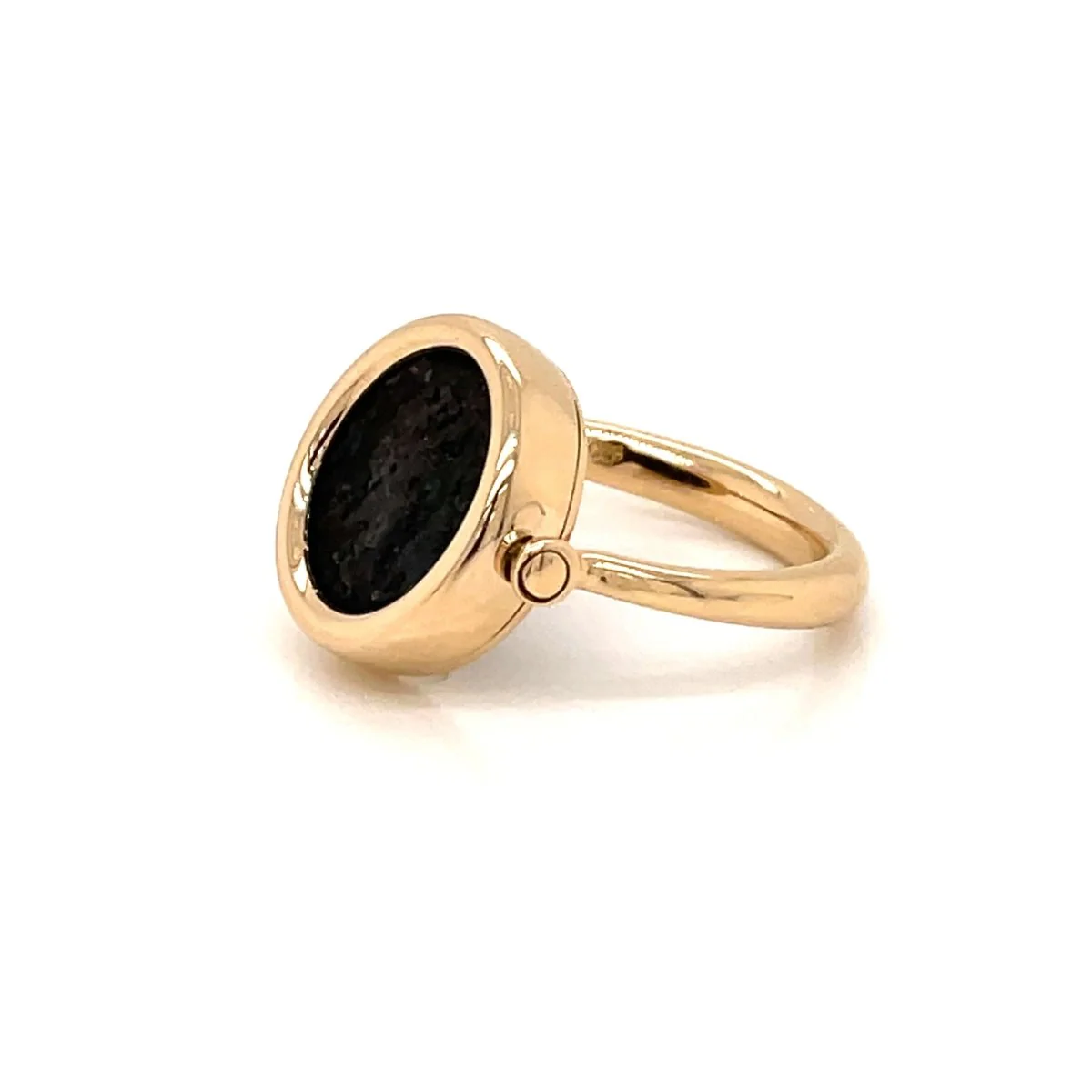 Bulgari Ancient Coin Gold Flip Ring - Image 7